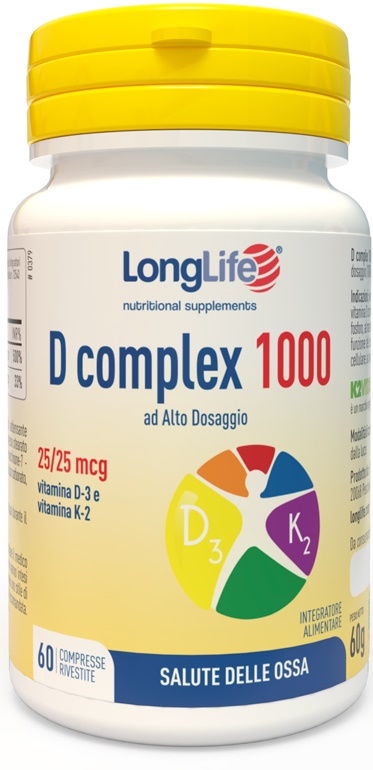 LONGLIFE D COMPLEX 1000 60 COMPRESSE - lepimpinelle.it