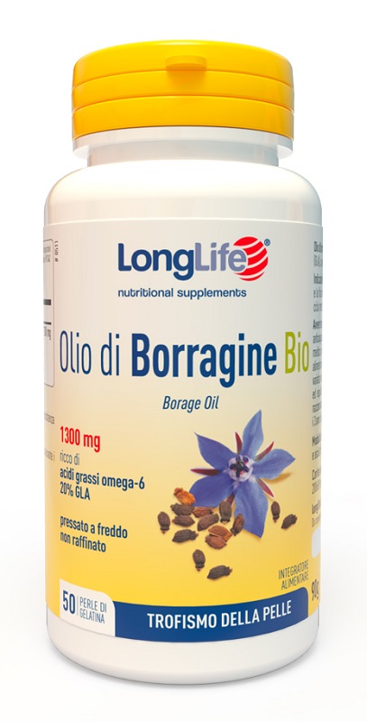 LONGLIFE OLIO BORRAGINE BIO 50 PERLE IN GELATINA - lepimpinelle.it