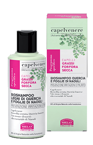 CAPELVENERE BIOSHAMPOO AI LEGNI DI QUERCIA E FOGLIE DI NAOULI 200 ML - lepimpinelle.it