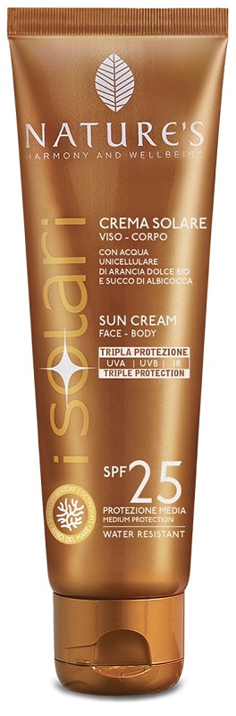 NATURE'S I SOLARI CREMA VISO CORPO SPF 25 75 ML EDIZIONE LIMITATA TRAVEL SIZE - lepimpinelle.it