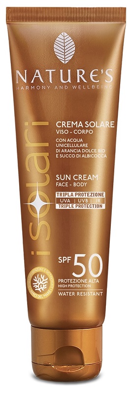 NATURE'S I SOLARI CREMA VISO CORPO SPF 50 75 ML EDIZIONE LIMITATA TRAVEL SIZE - lepimpinelle.it