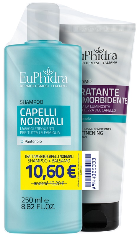 EUPHIDRA SHAMPOO CAPELLI NORMALI 250 ML + BALSAMO IDRATANTE 200 ML - lepimpinelle.it