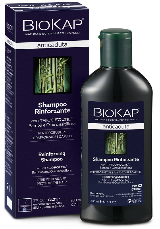 BIOKAP SHAMPOO RINFORZANTE ANTICADUTA CON TRICOFOLTIL NUOVA FORMULA 200 ML - lepimpinelle.it