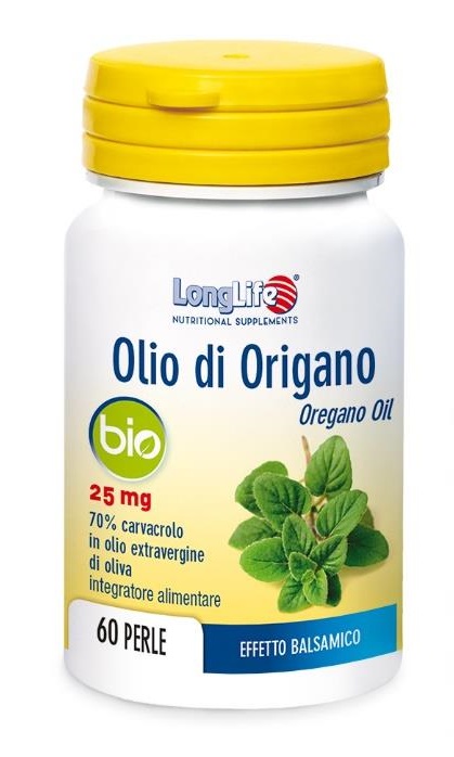 LONGLIFE OLIO ORIGANO BIO 60 PERLE DI GELATINA - lepimpinelle.it