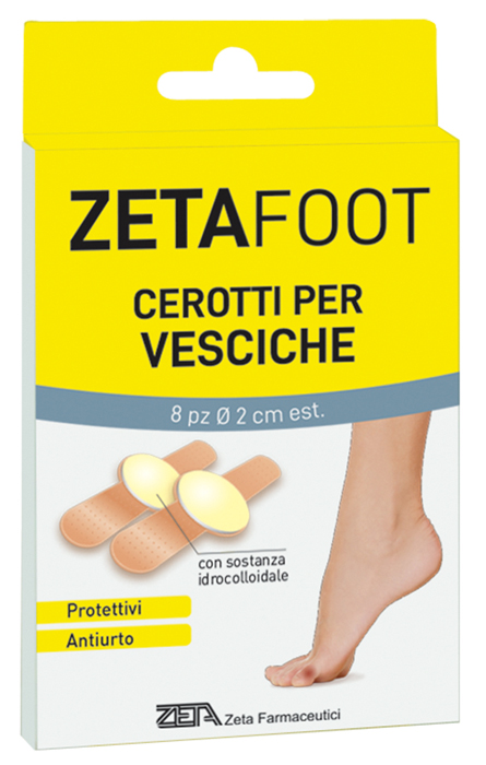 ZETAFOOT CEROTTO IDROCOLLOIDALE VESCICHE 8 PEZZI - lepimpinelle.it