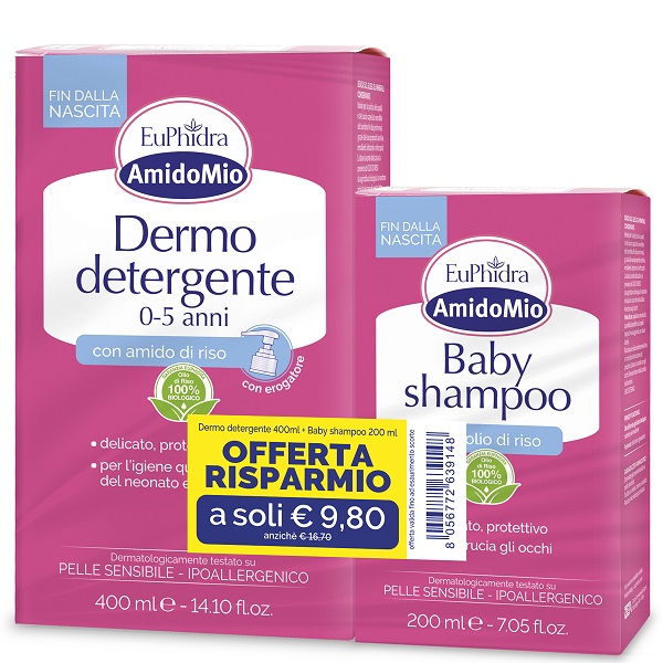 ABBINATA DERMO 0-5 200 ML + BABY SHAMPOO 400 ML - lepimpinelle.it
