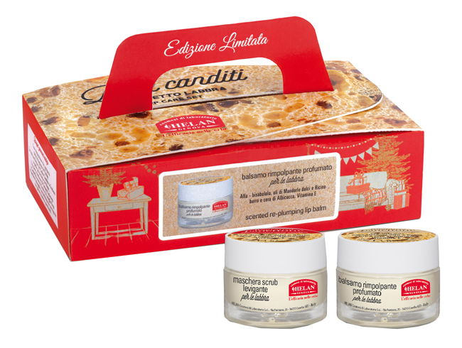 COFANETTO PANETTONE LABBRA 1 MASCHERA SCRUB LEVIGANTE 13 ML + 1 BALSAMO RIMPOLPANTE PROFUMATO 13 ML - lepimpinelle.it