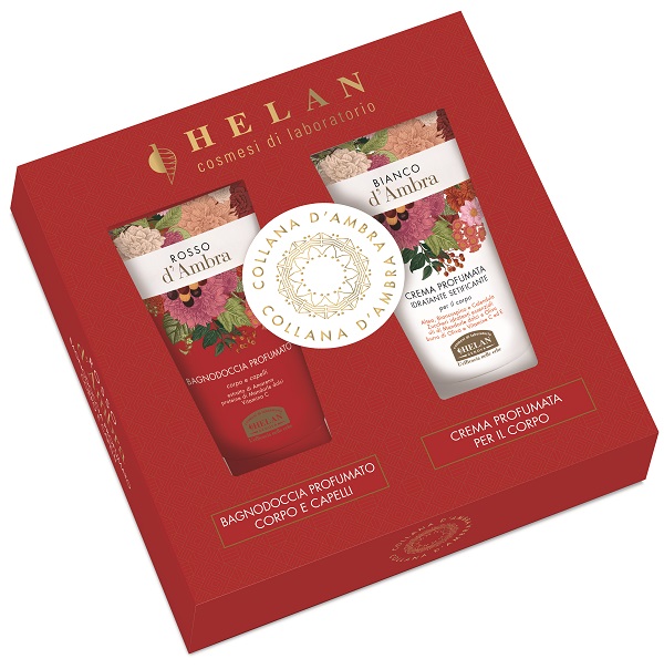 COLLANA D'AMBRA COFANETTO ROSSO D'AMBRA 1 BAGNODOCCIA 75 ML + 1 BIANCO D'AMBRA CREMA CORPO 75 ML - lepimpinelle.it