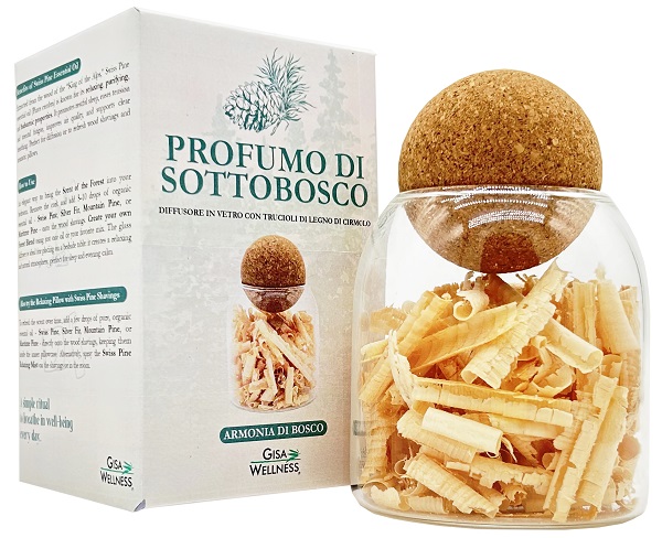 PROFUMO SOTTOBOSCO DIFFUSORE CON TRUCIOLI DI QUIETE - lepimpinelle.it