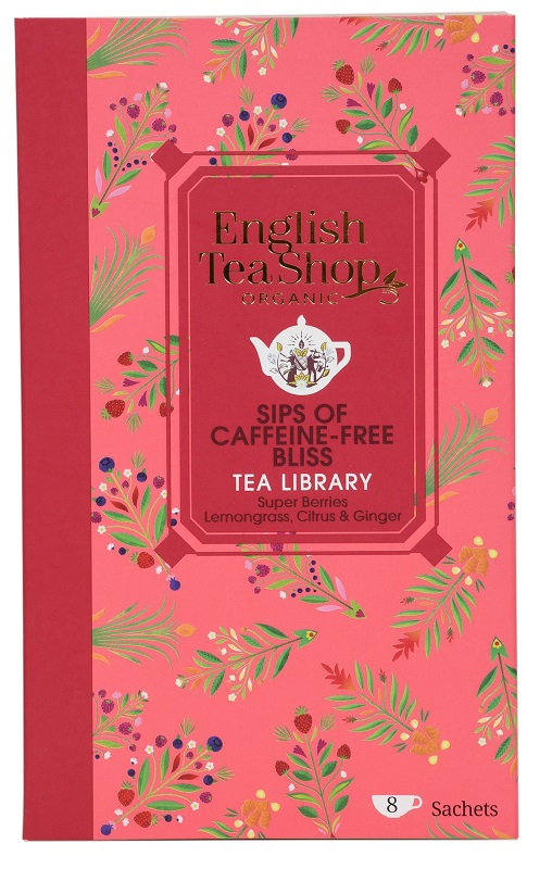 SIPS OF CAFFEINE-FREE BLISS TEA LIBRARY SUPER BERRIES LEMONGRASS, CITRUS & GINGER 8 FILTRI - lepimpinelle.it
