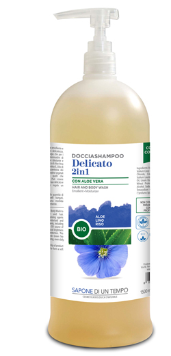 DOCCIA SHAMPOO 2 IN 1 LINO/RISO 1,5 LITRI - lepimpinelle.it