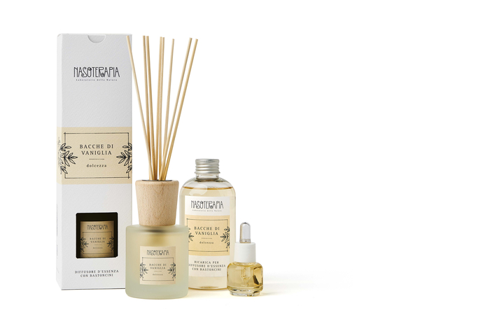 DIFFUSORE BASTONCINI BACCHE DI VANIGLIA 100 ML - lepimpinelle.it