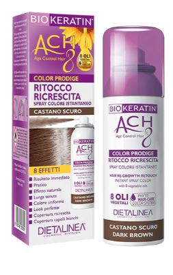 BIOKERATIN ACH8 PRODIGE RITOCCO RICRESCITA CASTANO SCURO 75 ML DIETALINEA - lepimpinelle.it