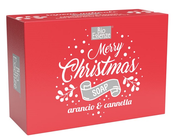 BIO ESSENZE MERRY CHRISTMAS SAPONE ARANCIO E CANNELLA 100 G - lepimpinelle.it