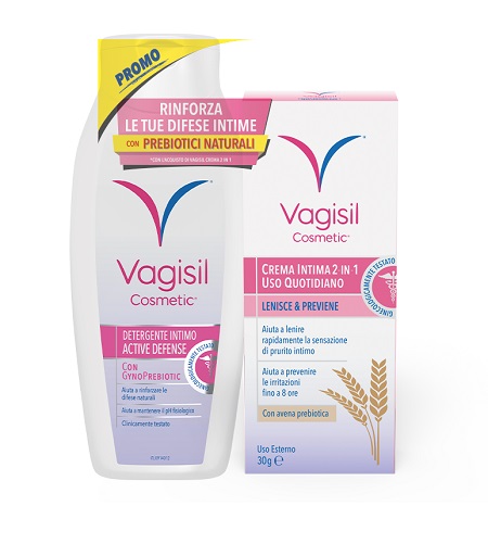 VAGISIL DUO DEFENSE CREMA INTIMA 2 IN 1 30 G + DETERGENTE INTIMO 250 ML OMAGGIO - lepimpinelle.it