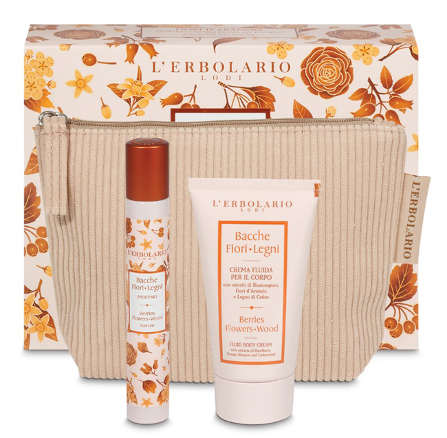 BACCHE FIORI LEGNI BEAUTY POCHETTE FIORI D'ARANCIO PROFUMO 15 ML + CREMA FLUIDA CORPO 75 ML EDIZIONE LIMITATA - lepimpinelle.it