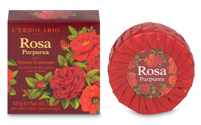 ROSA PURPUREA SAPONE PROFUMATO 100 G - lepimpinelle.it