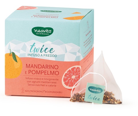 NEAVITA FILTROSCRIGNO INFUSO TWICE MANDARINO E POMPELMO 15 FILTRI - lepimpinelle.it