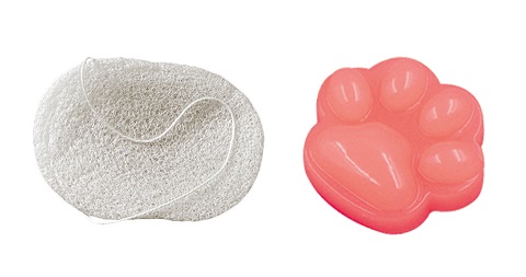KONJAC SPUGNA BIANCA + SAPONE ROSA - lepimpinelle.it