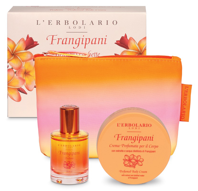 FRANGIPANI BEAUTY POCHETTE DOLCI ATTIMI PROFUMO 30 ML + CREMA PROFUMATA CORPO 75 ML EDIZIONE LIMITATA - lepimpinelle.it