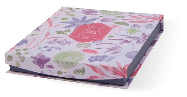 NEAVITA COFANETTO BIO LILLA QUADRATO A 9 SCOMP.CON 27 TISANE ASSORTITE TISANA COLLECTION - lepimpinelle.it