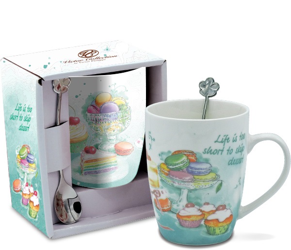 VICTOR COLLECTION MUG DESSERT CON CUCCHIAINO - lepimpinelle.it