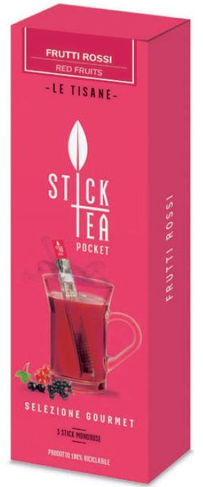 STICK TEA FRUTTI ROSSI POCKET 3 STICK DA 2 G - lepimpinelle.it
