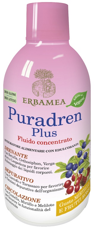 PURADREN PLUS MIRTILLO FRUTTI ROSSI 500 ML - lepimpinelle.it