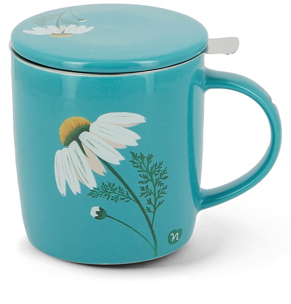 NEAVITA INFUSIERA CON FILTRO ACCIAIO HERBARIUM CAMOMILLA 350 ML - lepimpinelle.it