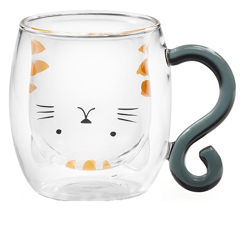 NEAVITA MUG VETRO DOPPIO MURO KITTY TEA & FRIENDS 250 ML - lepimpinelle.it