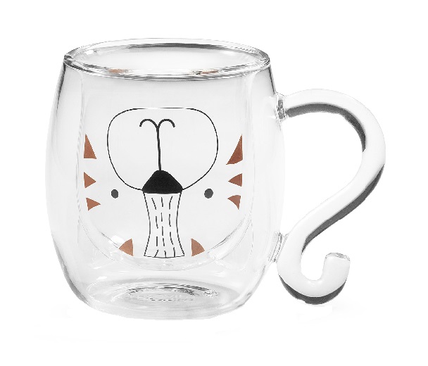 NEAVITA MUG VETRO DOPPIO MURO TIGRO TEA & FRIENDS 250 ML - lepimpinelle.it