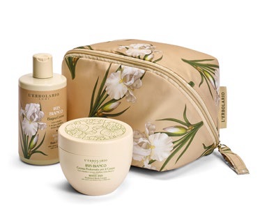 IRIS BIANCO BEAUTY CASE GEMMA 1 BAGNO CREMA 300 ML + 1 CREMA PROFUMATA CORPO 300 ML - lepimpinelle.it